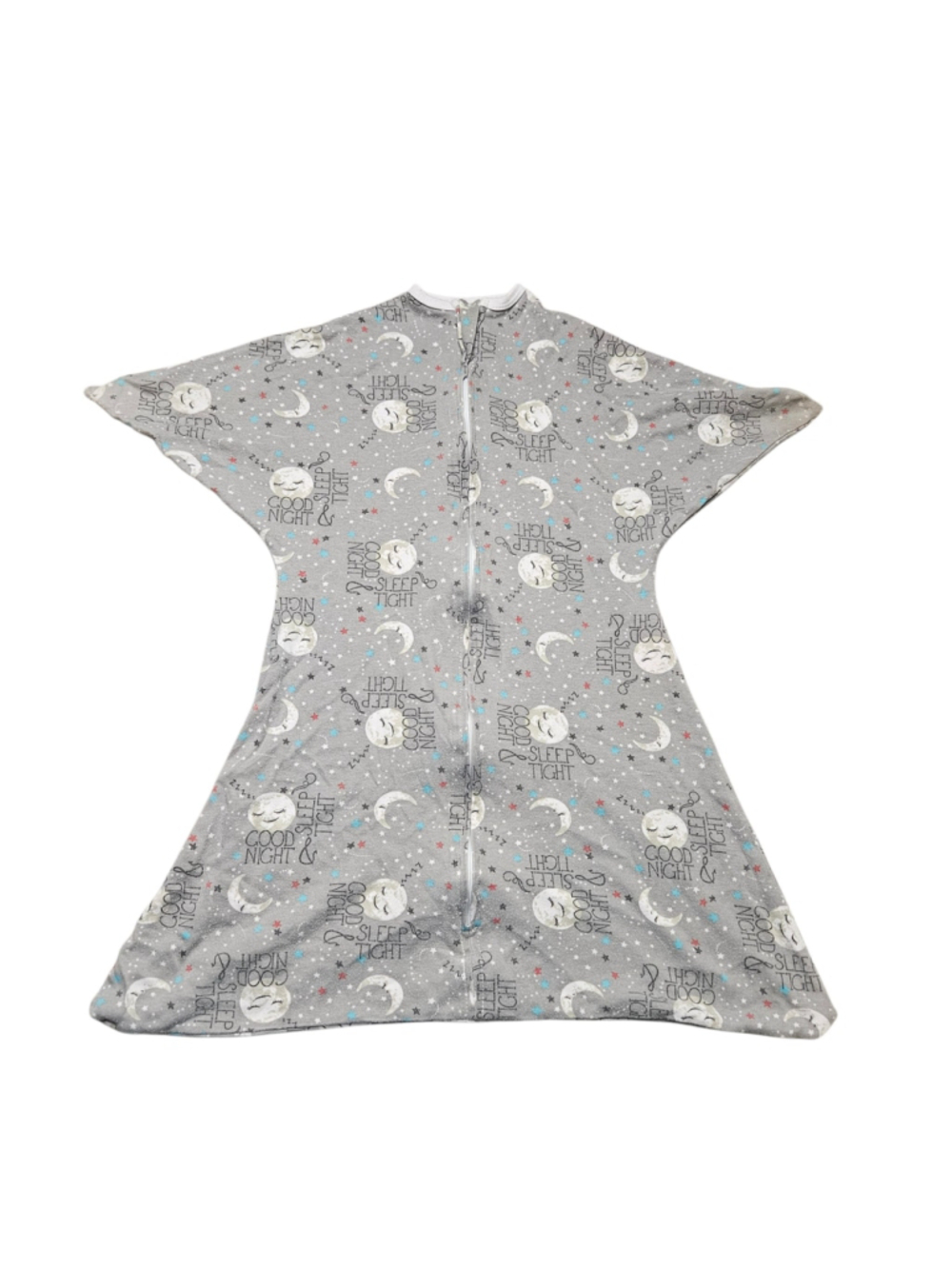 Sleeping Baby Zipadee-Zip 6-12 M Gray Moon Stars Swaddle Transition Sleep Sack